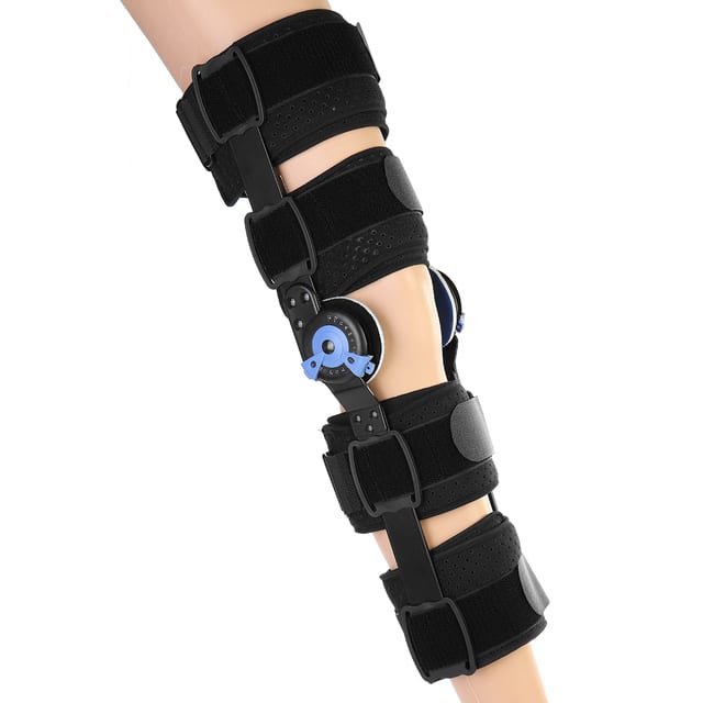 Black-Gray-Medical-Grade-0-120-Degree-Adjustable-Hinged-knaeskinne